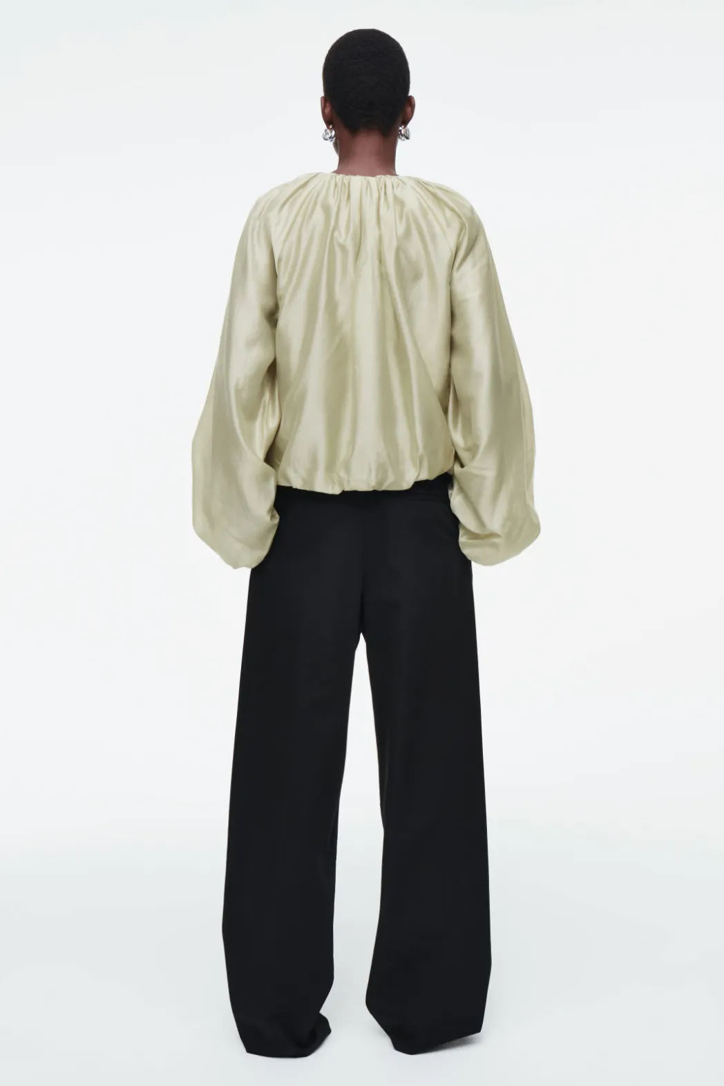 Sale COS PARACHUTE BLOUSE LIGHT GREEN