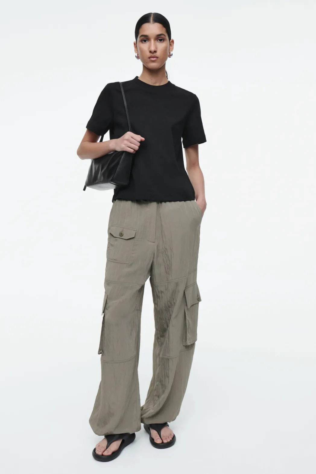 Outlet COS PARACHUTE CARGO PANTS GRAY