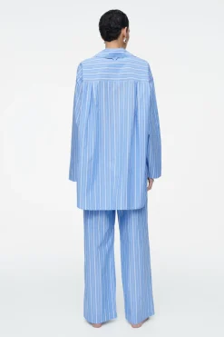 Clearance COS PINSTRIPED COTTON PAJAMA SHIRT BLUE / PINSTRIPED
