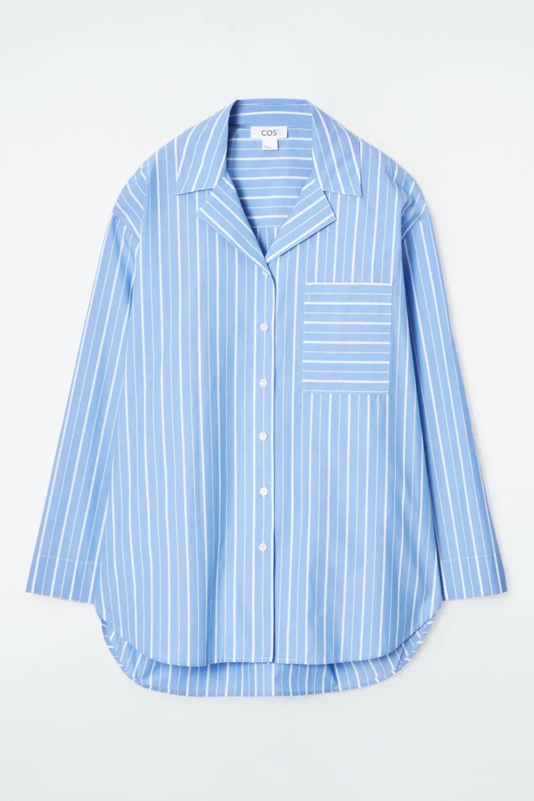 Clearance COS PINSTRIPED COTTON PAJAMA SHIRT BLUE / PINSTRIPED