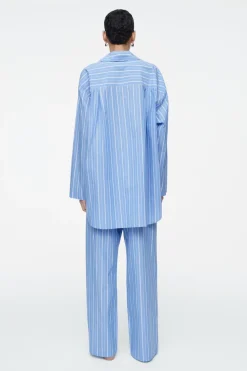 Outlet COS PINSTRIPED COTTON PAJAMA PANTS BLUE / PINSTRIPED