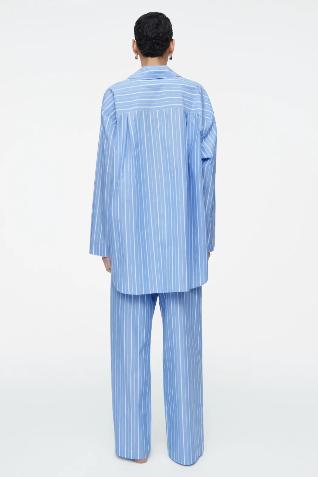 Outlet COS PINSTRIPED COTTON PAJAMA PANTS BLUE / PINSTRIPED