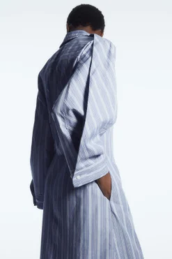 Hot COS PINSTRIPED SHIRT DRESS BLUE / STRIPED