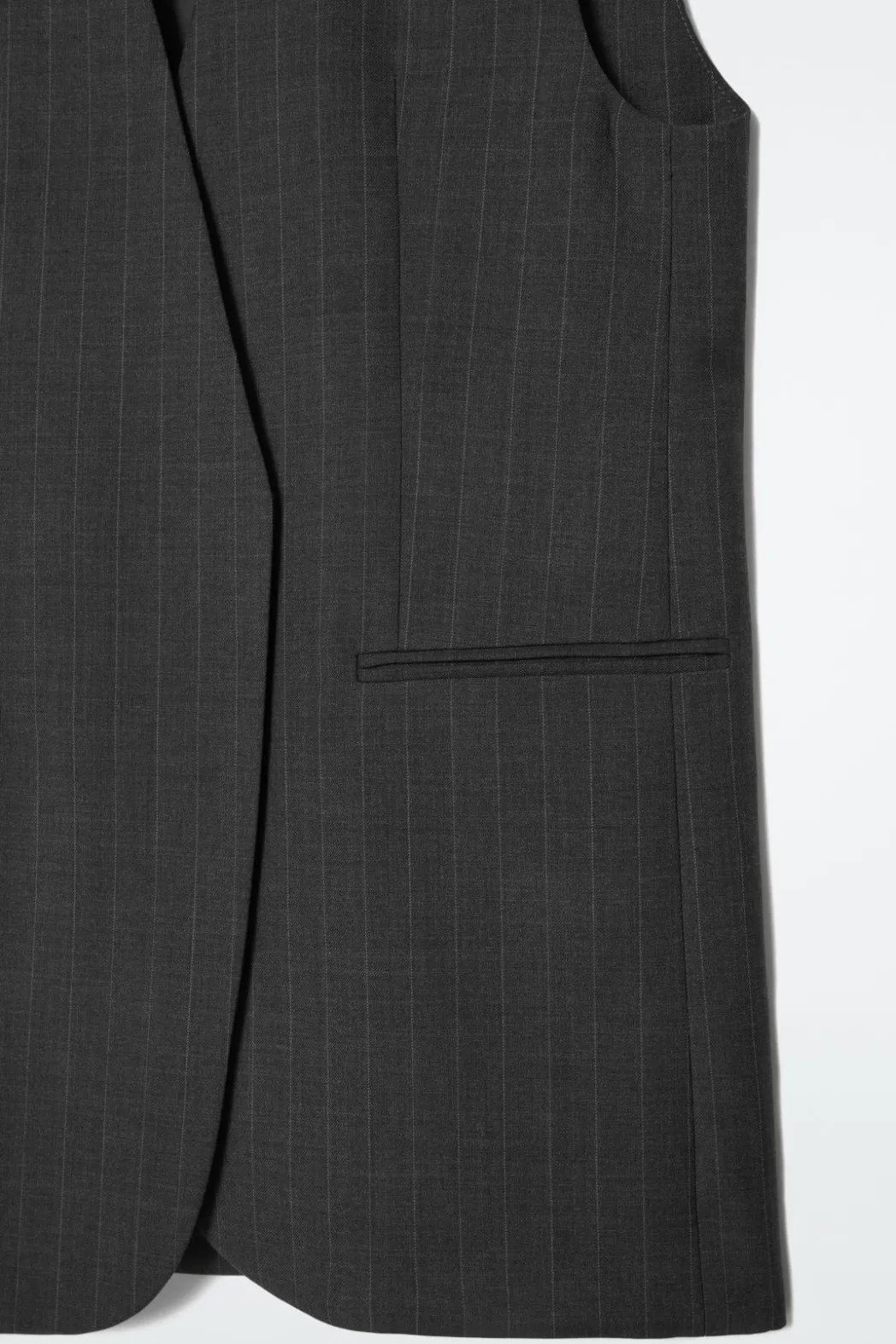 Online COS PINSTRIPED WOOL WAISTCOAT DARK GRAY / PINSTRIPED