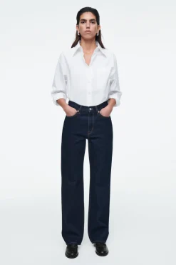 Best COS PINTUCKED LEATHER PENNY LOAFERS BLACK