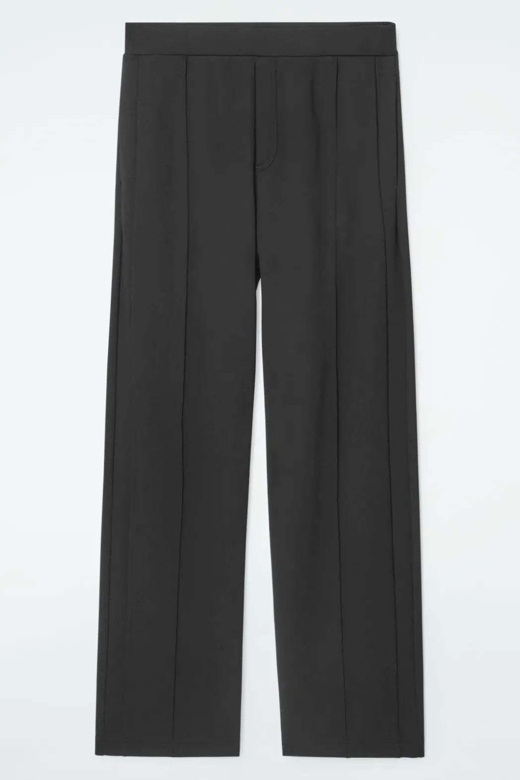 Online COS PINTUCKED STRAIGHT-LEG PANTS BLACK