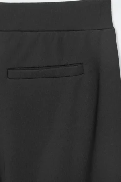 Online COS PINTUCKED STRAIGHT-LEG PANTS BLACK