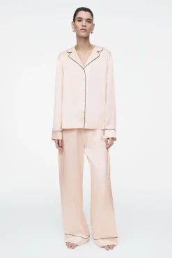 Outlet COS PIPED SILK PAJAMA PANTS APRICOT