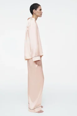 Outlet COS PIPED SILK PAJAMA PANTS APRICOT