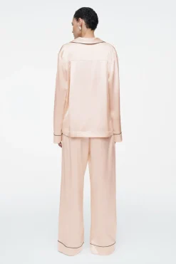 Outlet COS PIPED SILK PAJAMA PANTS APRICOT