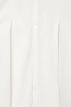 Clearance COS PLEATED A-LINE MIDI SHIRT DRESS WHITE
