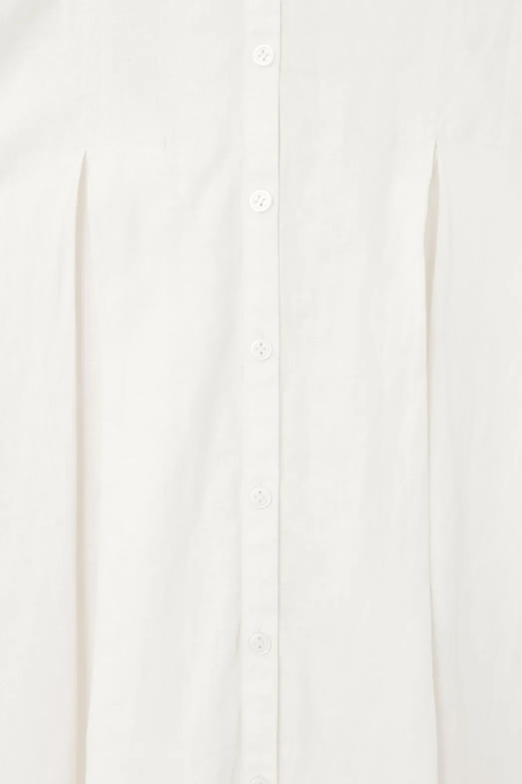 Clearance COS PLEATED A-LINE MIDI SHIRT DRESS WHITE