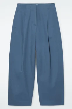 Clearance COS PLEATED BARREL-LEG CHINOS BLUE