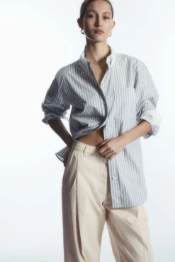 Best COS PLEATED BARREL-LEG DENIM PANTS CREAM