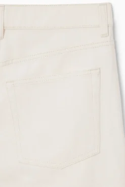 Best COS PLEATED BARREL-LEG DENIM PANTS CREAM