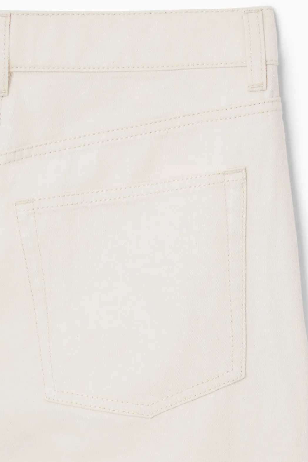 Best COS PLEATED BARREL-LEG DENIM PANTS CREAM