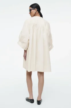 Hot COS PLEATED MINI TUNIC DRESS WHITE