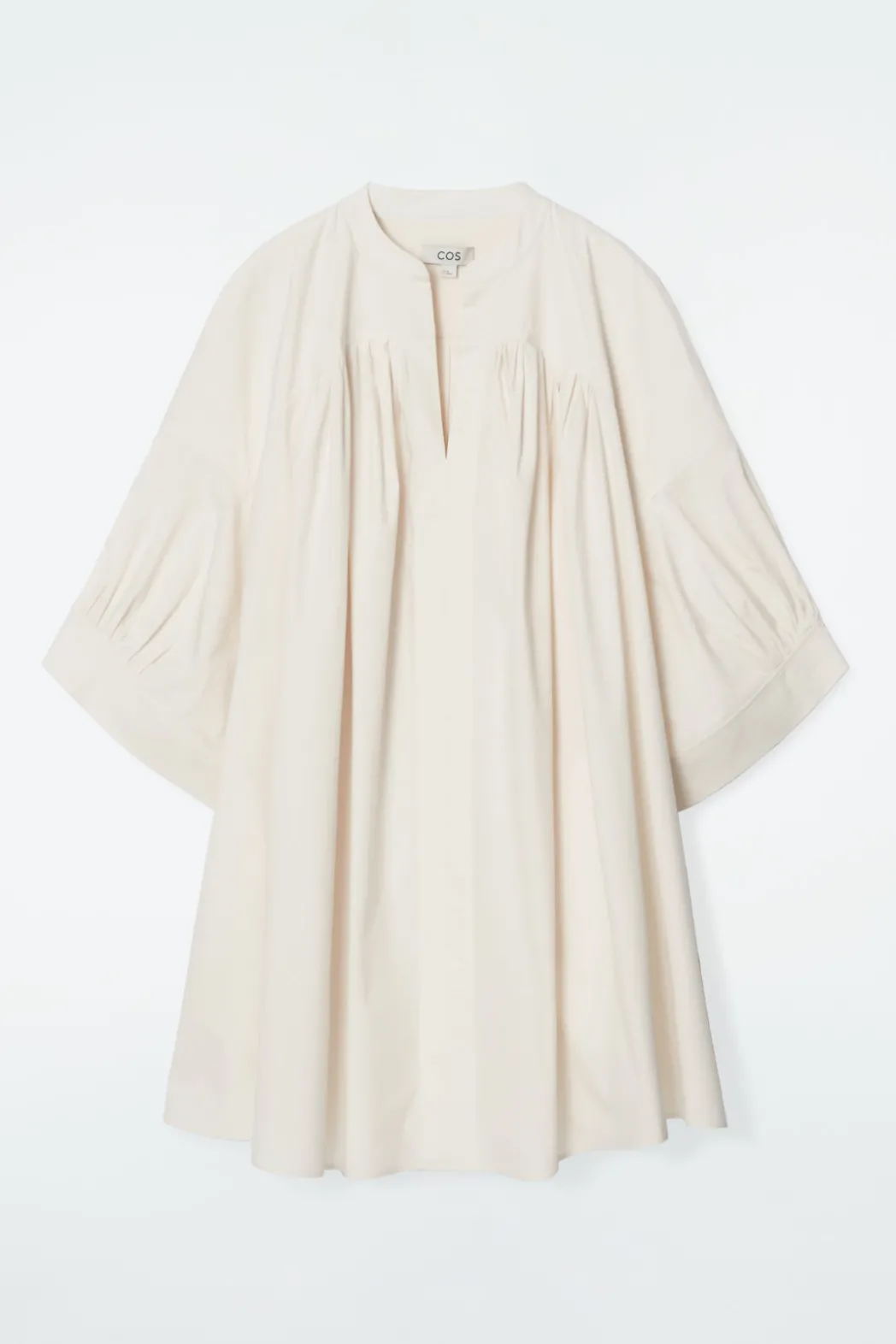 Hot COS PLEATED MINI TUNIC DRESS WHITE
