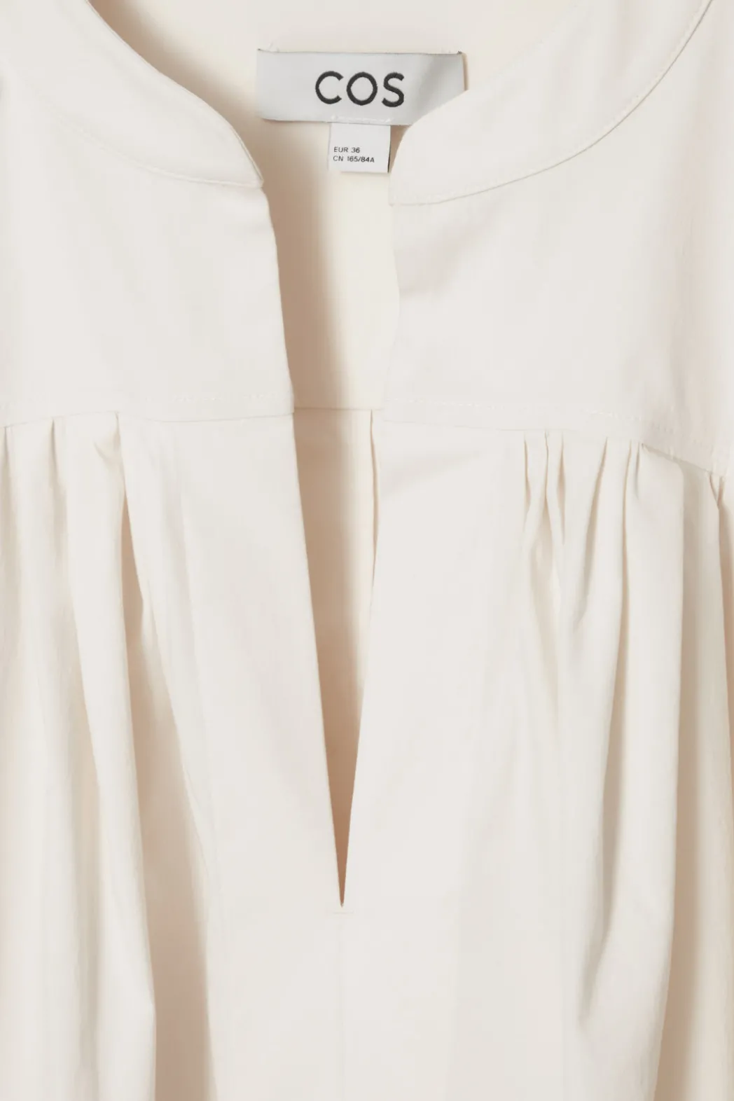 Hot COS PLEATED MINI TUNIC DRESS WHITE
