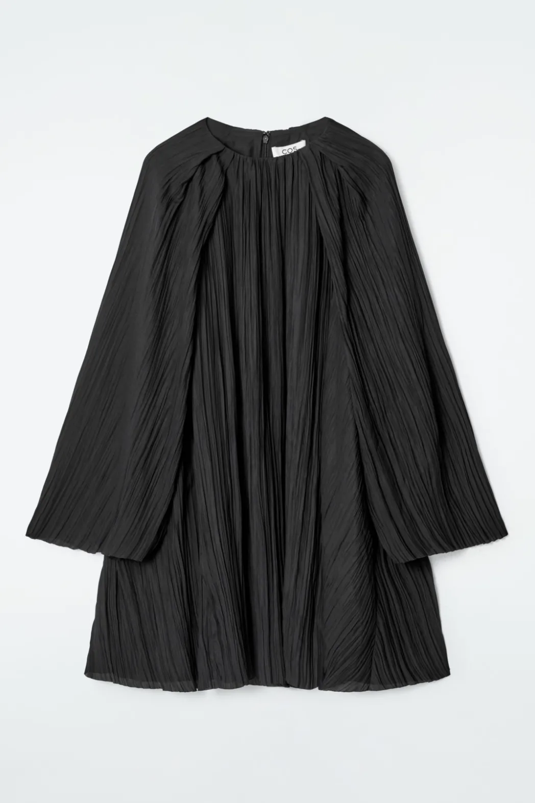 Best COS PLISSÉ MINI DRESS BLACK