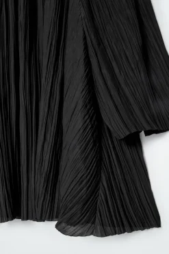 Best COS PLISSÉ MINI DRESS BLACK