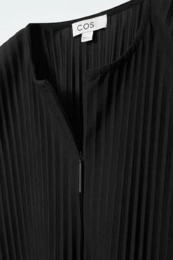 Discount COS PLISSÉ TOP BLACK