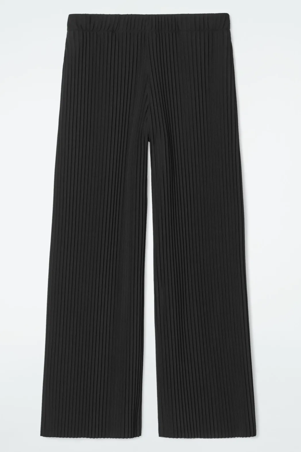 Best COS PLISSÉ WIDE-LEG PANTS BLACK