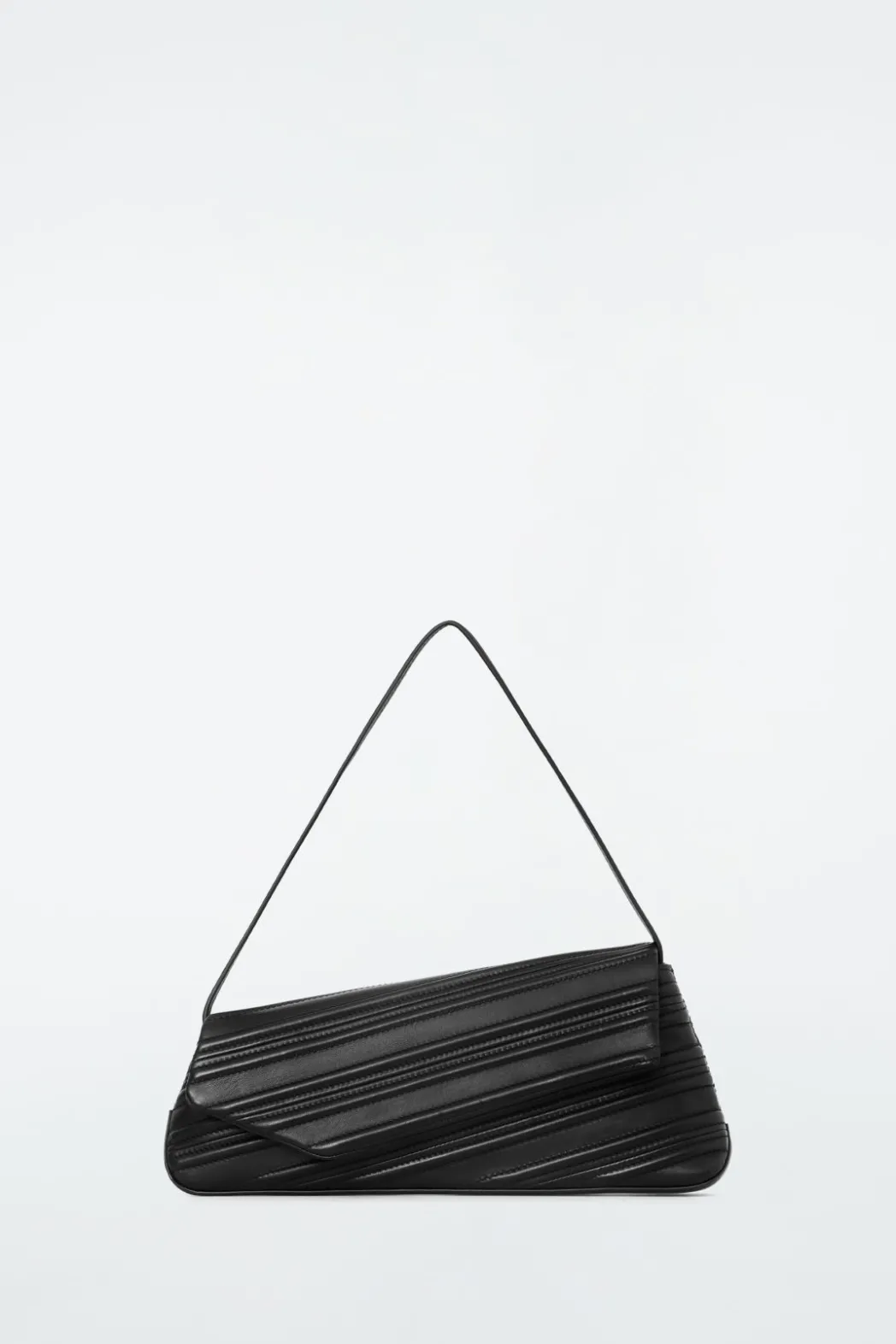 Clearance COS POINTE SHOULDER BAG - LEATHER BLACK