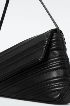Clearance COS POINTE SHOULDER BAG - LEATHER BLACK