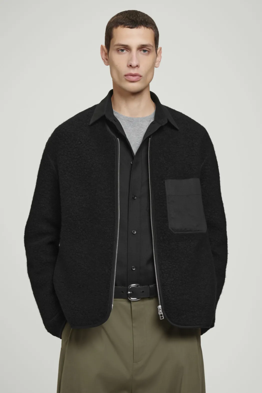 Discount COS POLAR FLEECE LINER JACKET BLACK