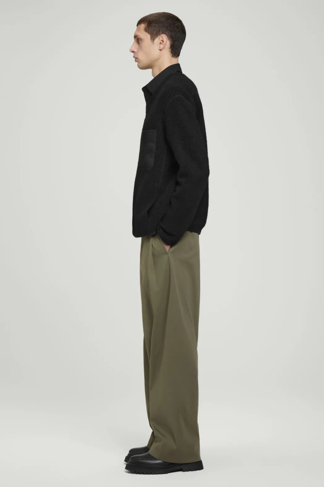 Discount COS POLAR FLEECE LINER JACKET BLACK