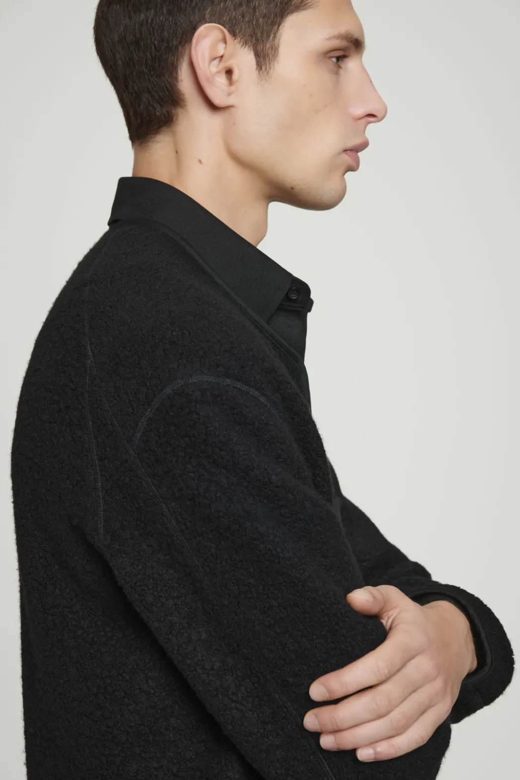 Discount COS POLAR FLEECE LINER JACKET BLACK