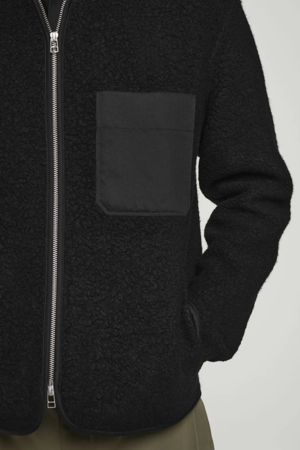 Discount COS POLAR FLEECE LINER JACKET BLACK