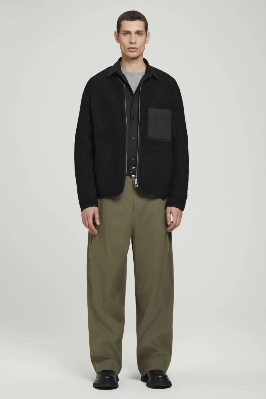 Discount COS POLAR FLEECE LINER JACKET BLACK