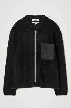 Discount COS POLAR FLEECE LINER JACKET BLACK