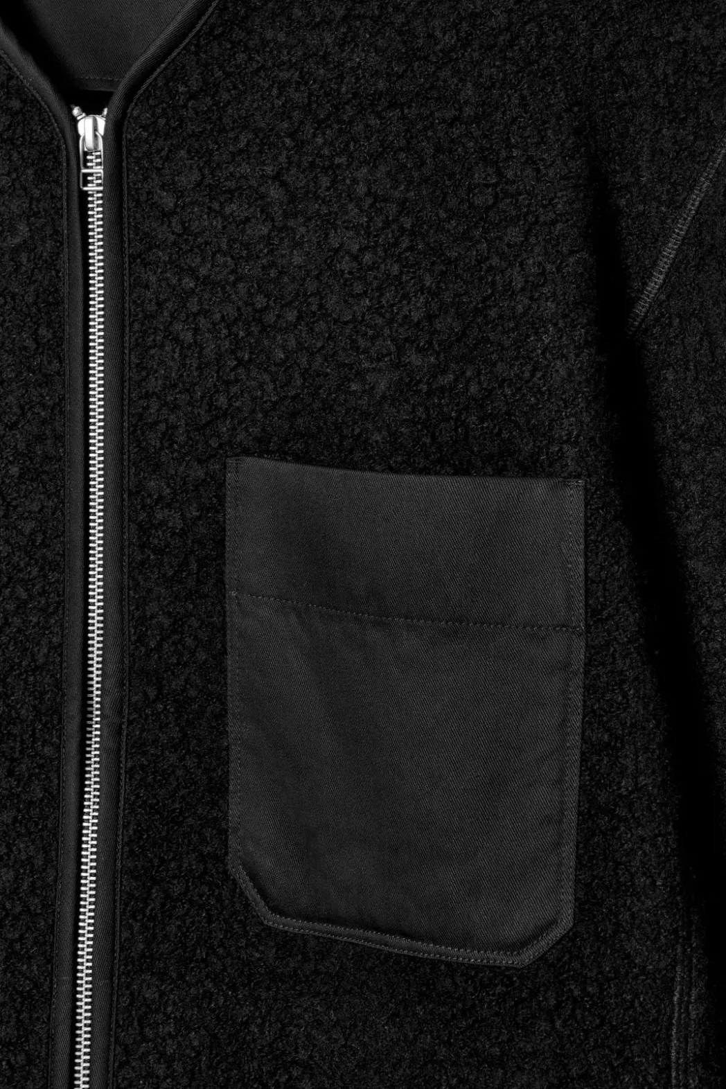 Discount COS POLAR FLEECE LINER JACKET BLACK
