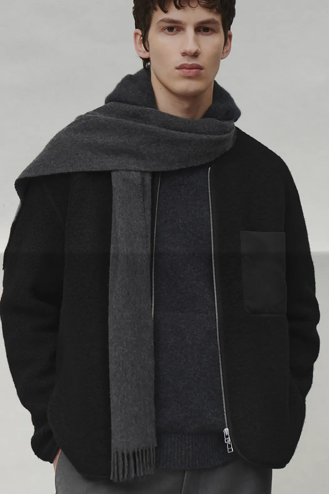 Discount COS POLAR FLEECE LINER JACKET BLACK