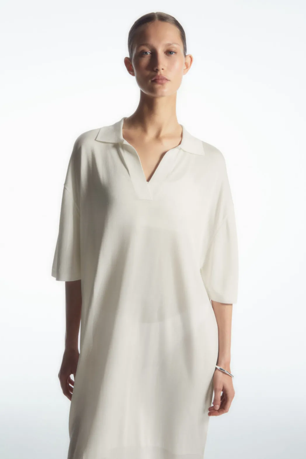 Best COS POLO MAXI DRESS WHITE