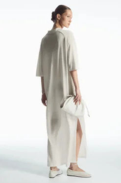 Best COS POLO MAXI DRESS WHITE