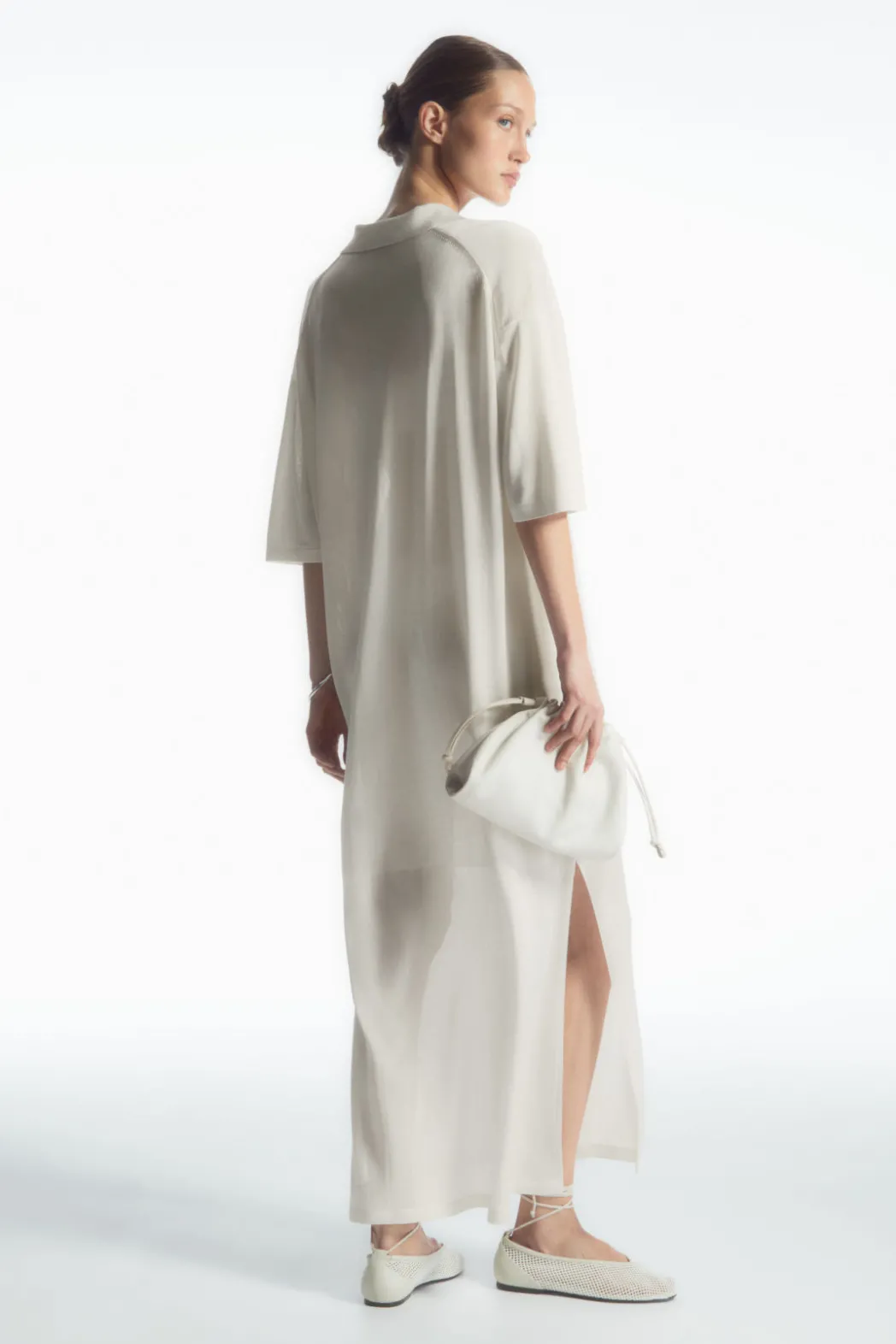 Best COS POLO MAXI DRESS WHITE