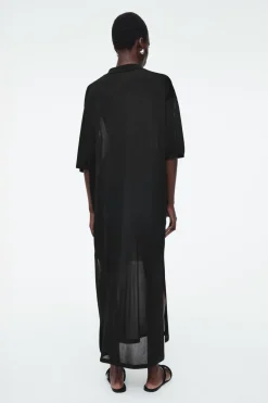 New COS POLO MAXI DRESS BLACK