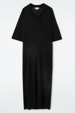 New COS POLO MAXI DRESS BLACK