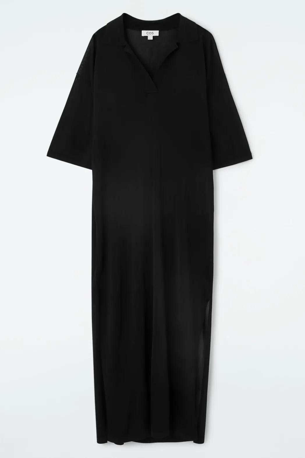 New COS POLO MAXI DRESS BLACK
