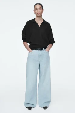 Best COS POOL WIDE-LEG JEANS LIGHT BLUE