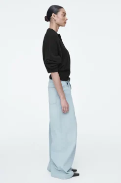 Best COS POOL WIDE-LEG JEANS LIGHT BLUE