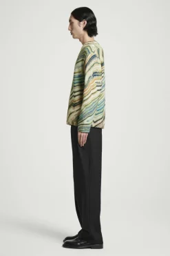 Clearance COS PRINTED ALPACA-BLEND SWEATER MULTICOLORED
