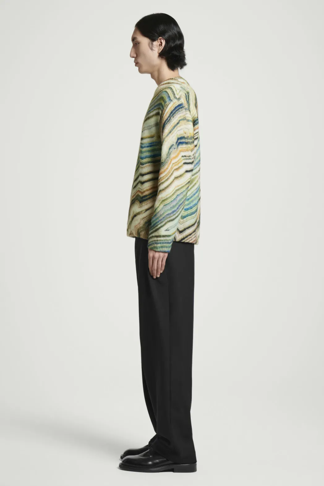 Clearance COS PRINTED ALPACA-BLEND SWEATER MULTICOLORED