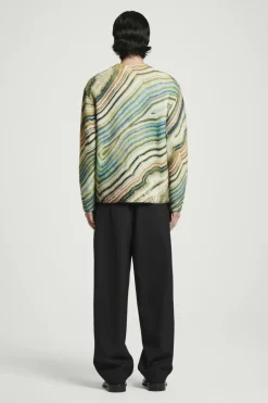 Clearance COS PRINTED ALPACA-BLEND SWEATER MULTICOLORED