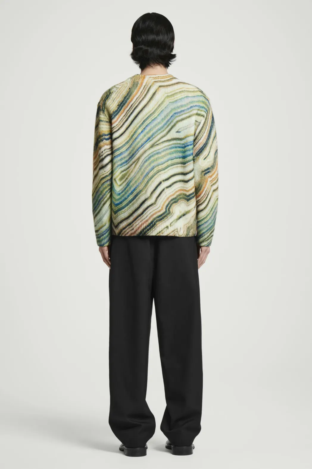 Clearance COS PRINTED ALPACA-BLEND SWEATER MULTICOLORED
