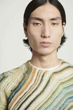Clearance COS PRINTED ALPACA-BLEND SWEATER MULTICOLORED